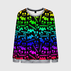 Мужской свитшот Marshmello neon steel pattern