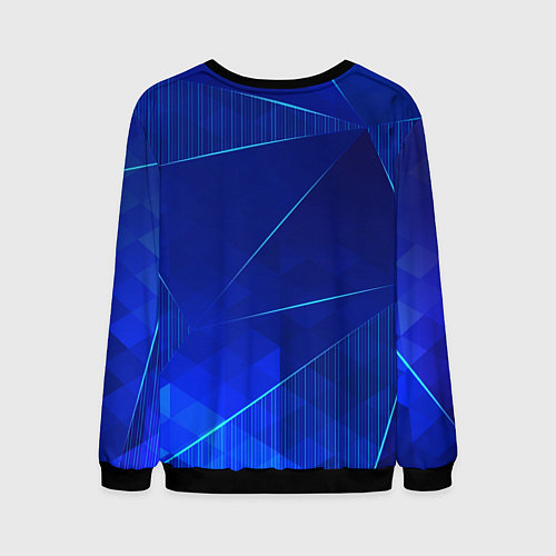 Мужской свитшот Bring Me the Horizon blue poly / 3D-Черный – фото 2