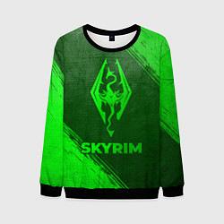 Мужской свитшот Skyrim - green gradient