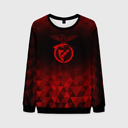 Свитшот мужской Benfica red poly, цвет: 3D-черный