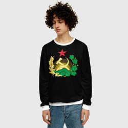 Свитшот мужской Советский союз герб, цвет: 3D-белый — фото 2