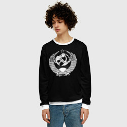 Свитшот мужской Лого ссср чернобелое, цвет: 3D-белый — фото 2