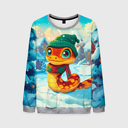 Мужской свитшот Змейка в сказочном городе