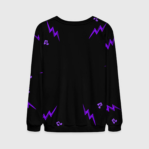 Мужской свитшот Sex Pistols неоновый череп / 3D-Черный – фото 2