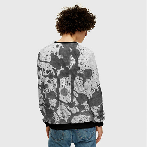 Мужской свитшот Не думай - делай / 3D-Черный – фото 4