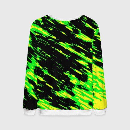 Мужской свитшот Ведьмак кислотный волк / 3D-Белый – фото 2