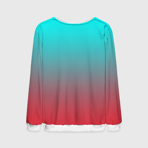 Мужской свитшот Абстрактно неоновый градиент / 3D-Белый – фото 2