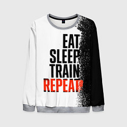 Мужской свитшот Eat sleep train repeat
