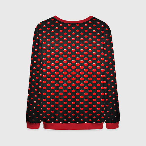 Мужской свитшот Mercedes bens металические круги / 3D-Красный – фото 2