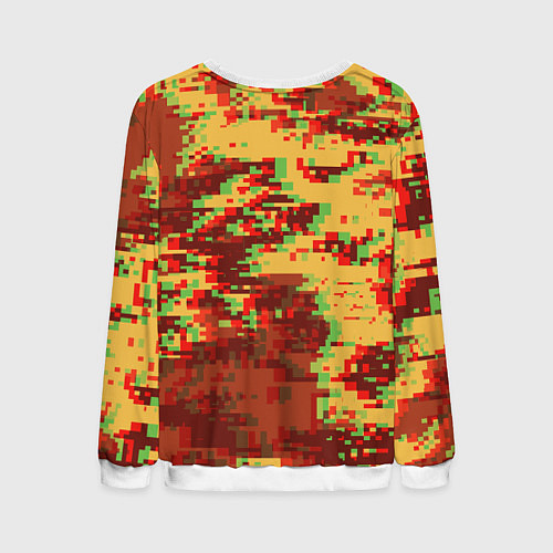 Мужской свитшот Doom камуфляж глитч / 3D-Белый – фото 2
