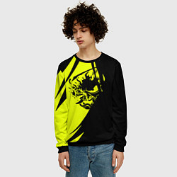 Свитшот мужской Cyberpunk 2077 тексутар, цвет: 3D-черный — фото 2