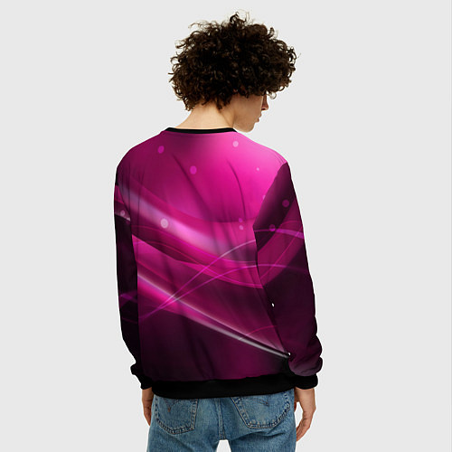 Мужской свитшот Куроми - милый котёнок в капюшоне / 3D-Черный – фото 4