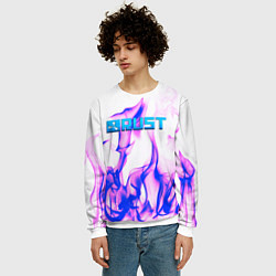 Свитшот мужской RUST game neon steel, цвет: 3D-белый — фото 2