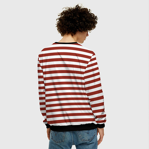 Мужской свитшот Заяц с бокалом вина / 3D-Черный – фото 4