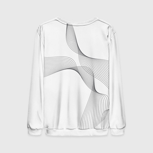 Мужской свитшот Абстракция - круг / 3D-Белый – фото 2