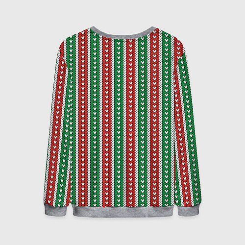 Мужской свитшот Knitted pattern / 3D-Меланж – фото 2