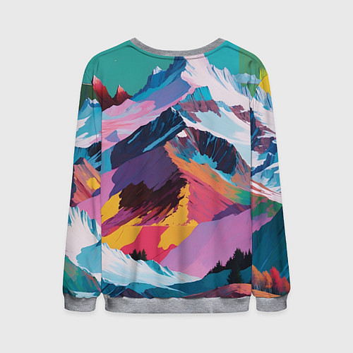 Мужской свитшот Горы краски / 3D-Меланж – фото 2