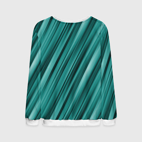 Мужской свитшот Лазурные волны / 3D-Белый – фото 2