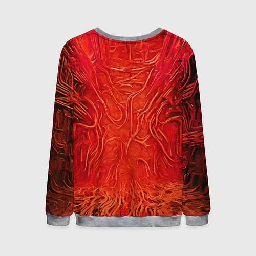 Мужской свитшот Красный симбионт абстракция / 3D-Меланж – фото 2