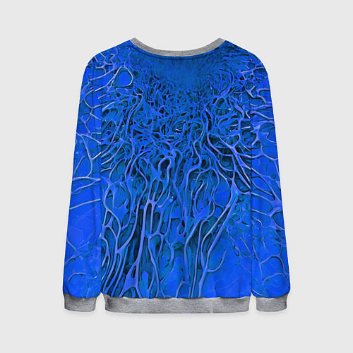 Мужской свитшот Синий симбионт абстракция / 3D-Меланж – фото 2