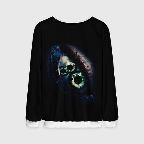 Мужской свитшот Глаз из фильма субстанция / 3D-Белый – фото 2