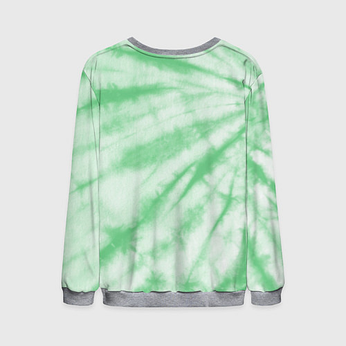 Мужской свитшот Салатовый тай дай / 3D-Меланж – фото 2