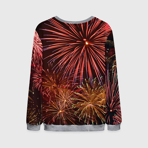Мужской свитшот Яркий красочный фейерверк / 3D-Меланж – фото 2