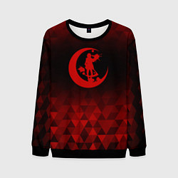 Свитшот мужской Angels of Death red poly, цвет: 3D-черный