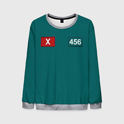 Свитшот мужской Игрок 456 - Игра в кальмара, цвет: 3D-меланж