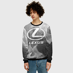 Свитшот мужской Lexus - grey gradient, цвет: 3D-черный — фото 2