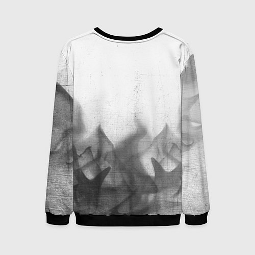 Мужской свитшот BYD - white gradient посередине / 3D-Черный – фото 2