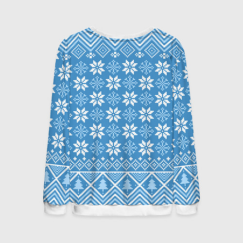 Мужской свитшот Huggy Wuggy миленький новогодний свитер ugly / 3D-Белый – фото 2