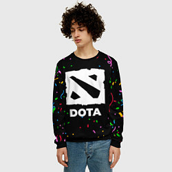 Свитшот мужской Dota конфети, цвет: 3D-черный — фото 2