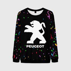 Свитшот мужской Peugeot конфети, цвет: 3D-черный