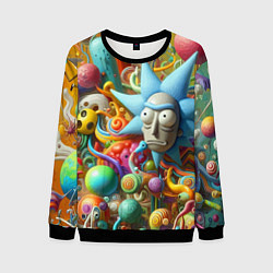 Мужской свитшот Рик Санчес - абстракция