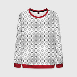 Свитшот мужской Чёрные звёзды на чёрном фоне, цвет: 3D-красный