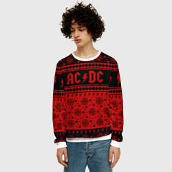 Свитшот мужской ACDC christmas sweater, цвет: 3D-белый — фото 2