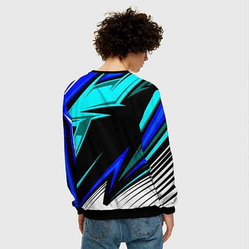 Мужской свитшот Субару - синий спорт / 3D-Черный – фото 4