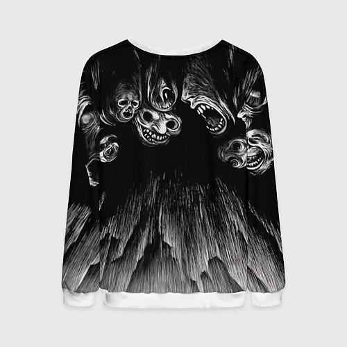 Мужской свитшот Guts in the dark / 3D-Белый – фото 2