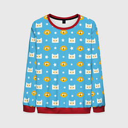 Свитшот мужской Время приключений паттерн, цвет: 3D-красный