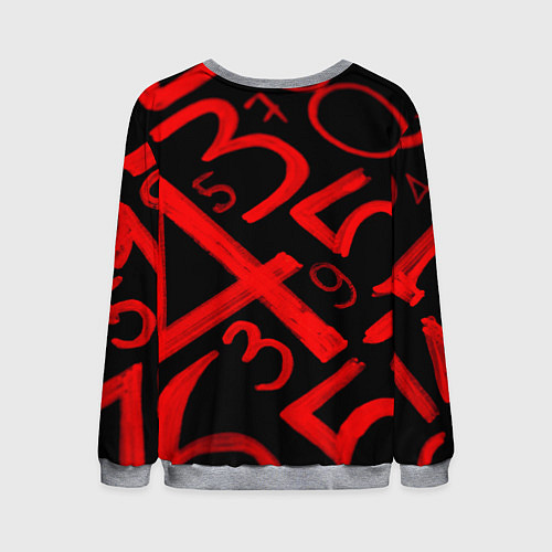 Мужской свитшот Числовой код / 3D-Меланж – фото 2