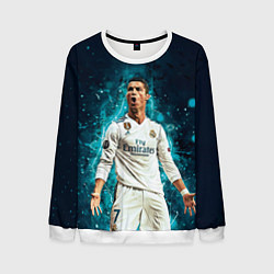 Свитшот мужской Мадрид - Роналдо, цвет: 3D-белый