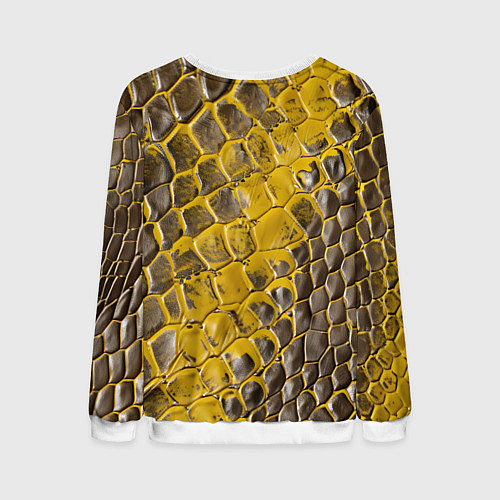 Мужской свитшот Красивая кожа змеи / 3D-Белый – фото 2