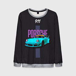 Свитшот мужской Немецкий автомобиль Porsche 911, цвет: 3D-меланж