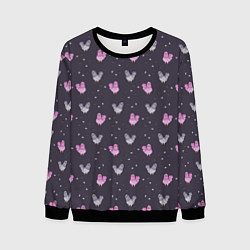 Свитшот мужской Голуби и семечки на темном, цвет: 3D-черный