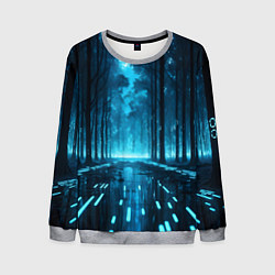 Свитшот мужской Синий цифровой лес, цвет: 3D-меланж