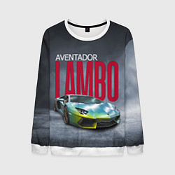 Свитшот мужской Итальянский суперкар Lambo Aventador, цвет: 3D-белый