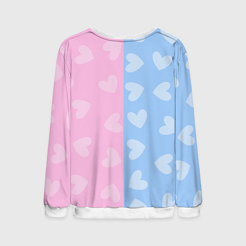 Мужской свитшот Стич и Ангел / 3D-Белый – фото 2