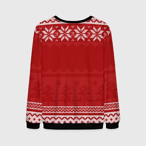 Мужской свитшот С годом лучшего кикбоксера с оленями / 3D-Черный – фото 2