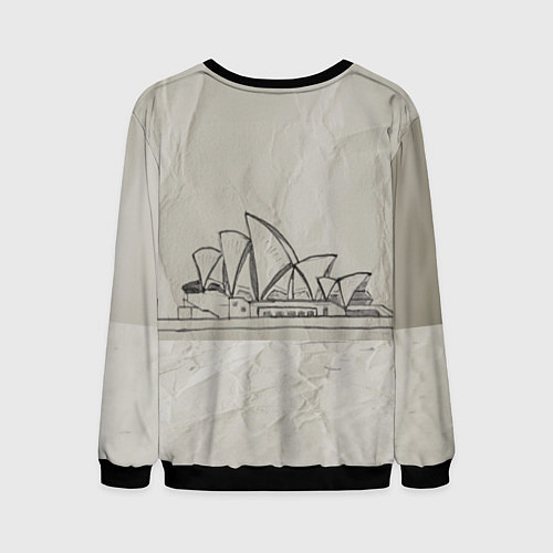 Мужской свитшот Сидней / 3D-Черный – фото 2
